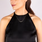 Collier avec pendentif or jaune 750/18 ct avec diamant 0.21 ct H/si - NO3GG