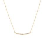 Collier mit Anhänger 750/18 K Gelbgold mit Diamant 0.21 ct H/si