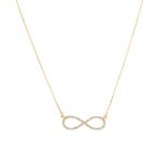 Collier mit Anhänger 750/18 K Gelbgold mit Diamant 0.24 ct H/si, Infinity