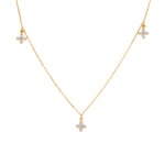 Necklace with Pendant 750/18 K Yellow Gold with Diamond 0.24 ct H/si