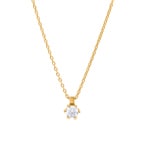 Collier mit Anhänger 750/18 K Gelbgold mit Diamant 0.30 ct H/si, 6-Griff