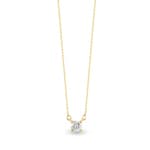 Collier avec pendentif or jaune 750/18 ct avec diamant 0.30 ct H/si
