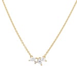 Collier avec pendentif or jaune 750/18 ct avec diamant 0.35 ct H/si