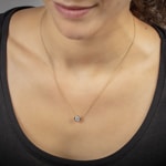 Collier or jaune 750/18 ct avec diamant GIA 0.70 ct H/si serti clos - CGAN003-070-GG