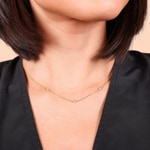 Collier avec pendentif or jaune 750/18 ct avec diamants 0.08 ct H/si by CHRISTIAN - CO-040874-4-GG