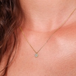 Necklace with Pendant 750/18 K Yellow Gold with Diamonds 0.09 ct H/si - KE-15125-GG