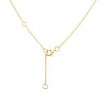 Collier avec pendentif or jaune 750/18 ct avec diamants 0.10 ct H/si, Trèfle - KE-31785-GG
