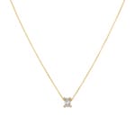 Necklace with Pendant 750/18 K Yellow Gold with Diamonds 0.16 ct H/si