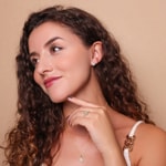 Collier avec pendentif or jaune 750/18 ct avec diamant 0.16 ct H/si - KE-15119-GG