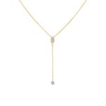 Collier avec pendentif or jaune 750/18 ct avec diamants 0.18 ct H/si