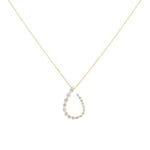 Collier mit Anhänger 750/18 K Gelbgold mit Diamanten 0.18 ct H/si