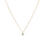 Collier avec pendentif or jaune 750/18 ct avec diamant 0.18 ct H/si