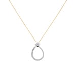 Collier avec pendentif or jaune 750/18 ct avec diamants 0.23 ct H/si