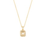 Collier avec pendentif or jaune 750/18 ct avec diamants 0.23 ct H/si