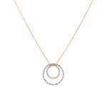 Collier mit Anhänger 750/18 K Gelbgold mit Diamanten 0.41 ct H/si