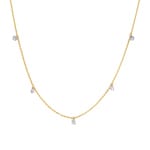 Collier avec pendentif or jaune 750/18 ct avec diamants 0.50 ct H/si by CHRISTIAN