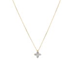 Collier mit Anhänger 750/18 K Gelbgold mit Diamanten 0.60 ct H/si