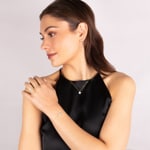 Necklace with Pendant 750/18 K Yellow Gold with Diamonds 0.60 ct H/si - NO8GG