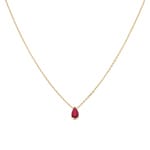 Collier mit Anhänger 750/18 K Gelbgold mit Rubin