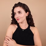 Collier avec pendentif or jaune 750/18 ct avec zircone - PP05059-1-GG