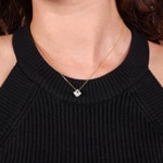 Collier avec pendentif or jaune 750/18 ct avec zircone - PP05059-1-GG