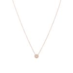 Collier mit Anhänger 750/18 K Roségold mit Diamant 0.04ct H/Si