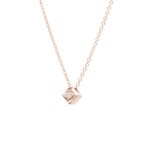Necklace with Pendant 750/18 K Rose Gold with Diamond 0.04ct H/Si - KE-69888-RG