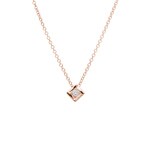Necklace with Pendant 750/18 K Rose Gold with Diamond 0.04ct H/Si - KE-69888-RG
