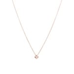Necklace with Pendant 750/18 K Rose Gold with Diamond 0.04ct H/Si