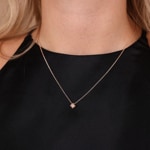 Necklace with Pendant 750/18 K Rose Gold with Diamond 0.04ct H/Si - KE-69888-RG