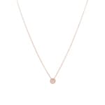 Necklace with Pendant 750/18 K Rose Gold with Diamond 0.04ct H/Si