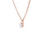Collier mit Anhänger 750/18 K Roségold mit Diamant 0.10 ct H/si, 6-Griff - CGAN002-010-RG