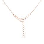 Necklace with Pendant 750/18 K Rose Gold with Diamond 0.10 ct H/si, Bezel Set - CGAN003-010-RG