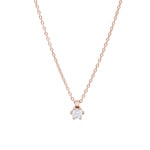Collier mit Anhänger 750/18 K Roségold mit Diamant 0.25 ct H/si, 6-Griff