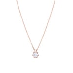 Collier mit Anhänger 750/18 K Roségold mit GIA-Diamant 0.50 ct H/si, 6-Griff