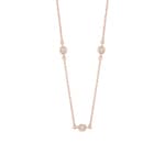Collier avec pendentif or rosé 750/18 ct avec diamants 0.08 ct H/si by CHRISTIAN