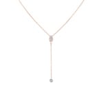 Necklace with Pendant 750/18 K Rose Gold with Diamonds 0.18 ct H/si