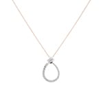 Collier mit Anhänger 750/18 K Roségold mit Diamanten 0.23 ct H/si