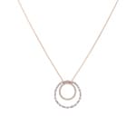 Collier mit Anhänger 750/18 K Roségold mit Diamanten 0.41 ct H/si