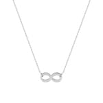 Collier mit Anhänger 750/18 K Weissgold 42cm, Infinity