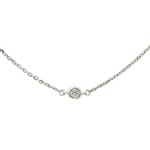 Collier avec pendentif or gris 750/18 ct avec diamant 0.03 ct H/si by CHRISTIAN - AN-1000961646