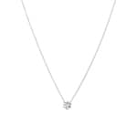 Collier avec pendentif or gris 750/18 ct avec diamants 0.04 ct H/si
