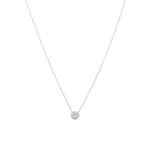 Collier mit Anhänger 750/18 K Weissgold mit Diamant 0.04ct H/Si