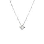 Necklace with Pendant 750/18 K White Gold with Diamond 0.04ct H/Si - KE-69888-WG