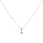Collier mit Anhänger 750/18 K Weissgold mit Diamant 0.15 ct H/si