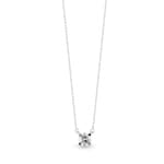 Necklace with Pendant 750/18 K White Gold with Diamond 0.20 ct H/si