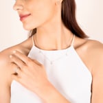 Necklace with Pendant 750/18 K White Gold with Diamond 0.24 ct H/si - NO14WG