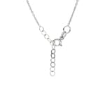 Necklace 750/18 K White Gold with Diamond 0.25 ct H/si Bezel Set - CGAN003-025-WG