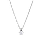 Collier mit Anhänger 750/18 K Weissgold mit Diamant 0.30 ct H/si, 6-Griff