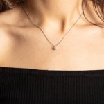 Collier mit Anhänger 750/18 K Weissgold mit Diamant 0.30 ct H/si - AN-096951-30-WG